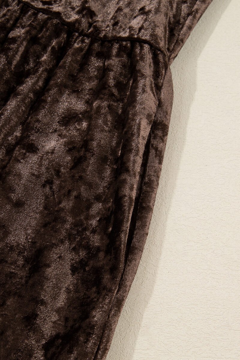 Chocolate Velvet Dress - Image 10