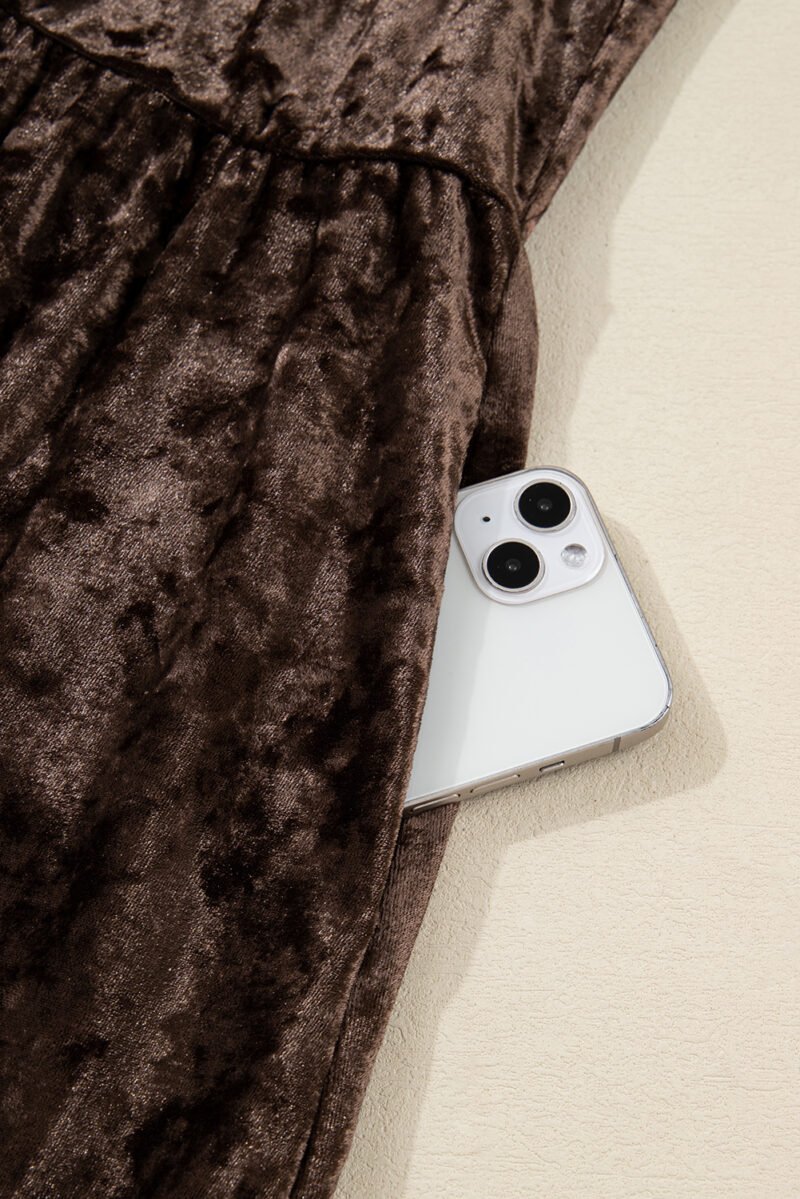 Chocolate Velvet Dress - Image 9