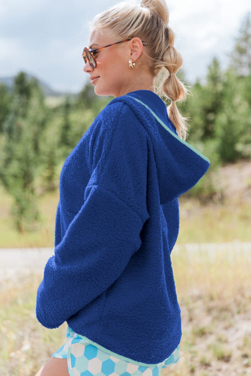 Sky Blue Sherpa Pullover - Image 3