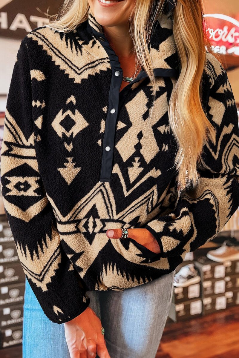Black Western Half Zip Fleece