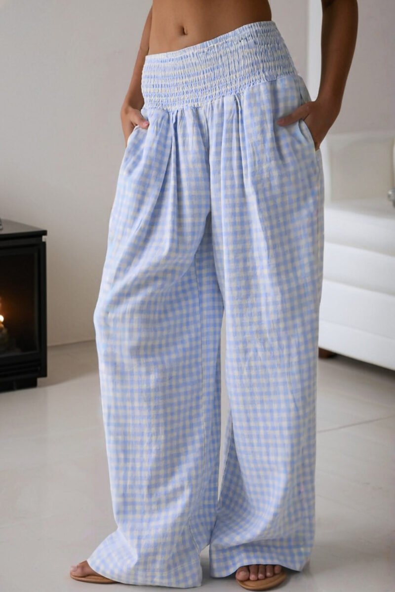 Gingham Slouch Pants