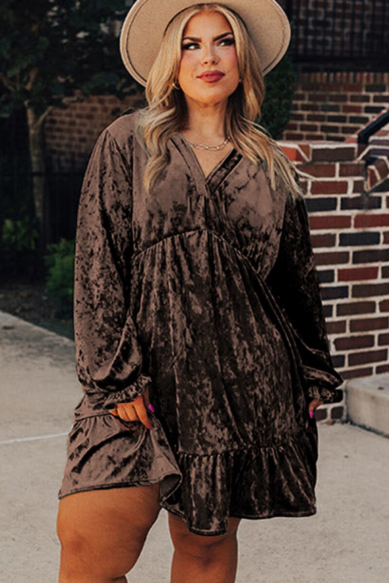Chocolate Velvet Dress - Image 3