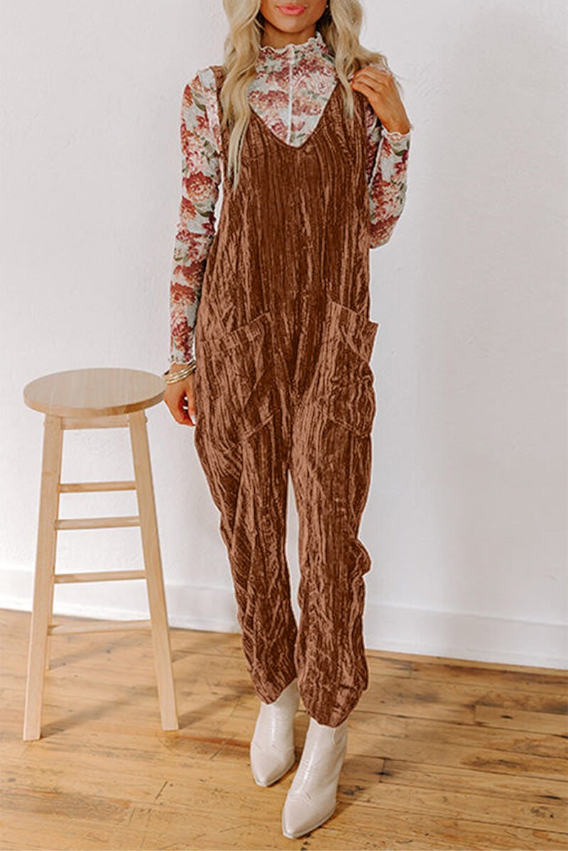 Velvet Coffee Jumpsuit