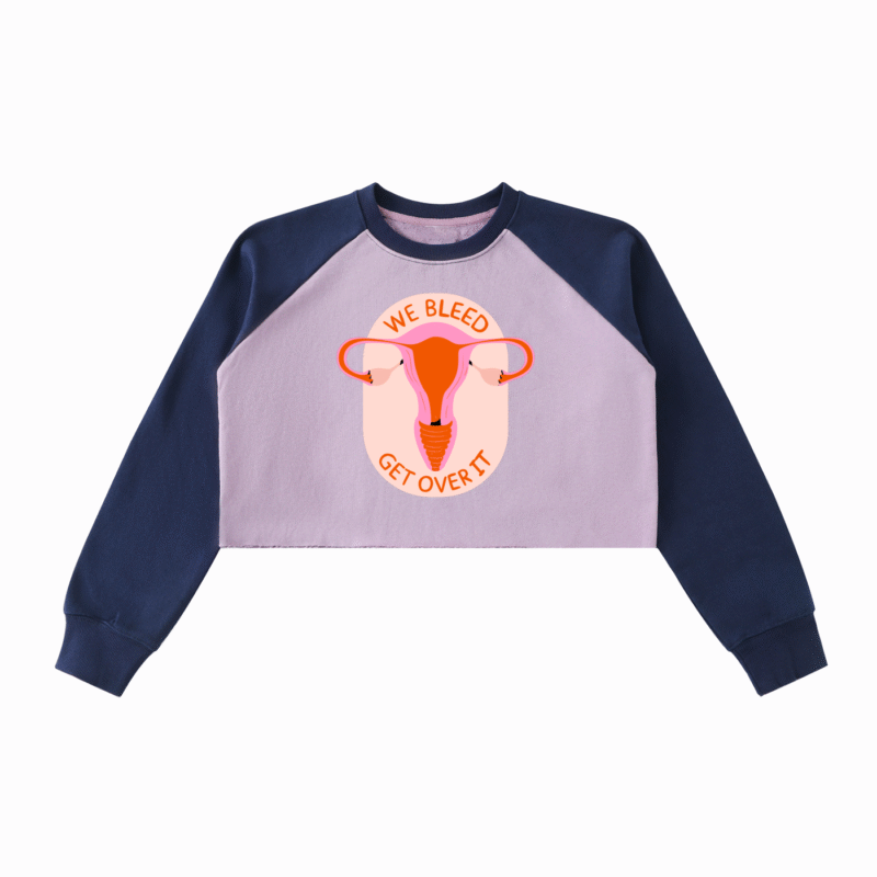 Get Over It Raglan Crop Sweat Shirt - Image 6