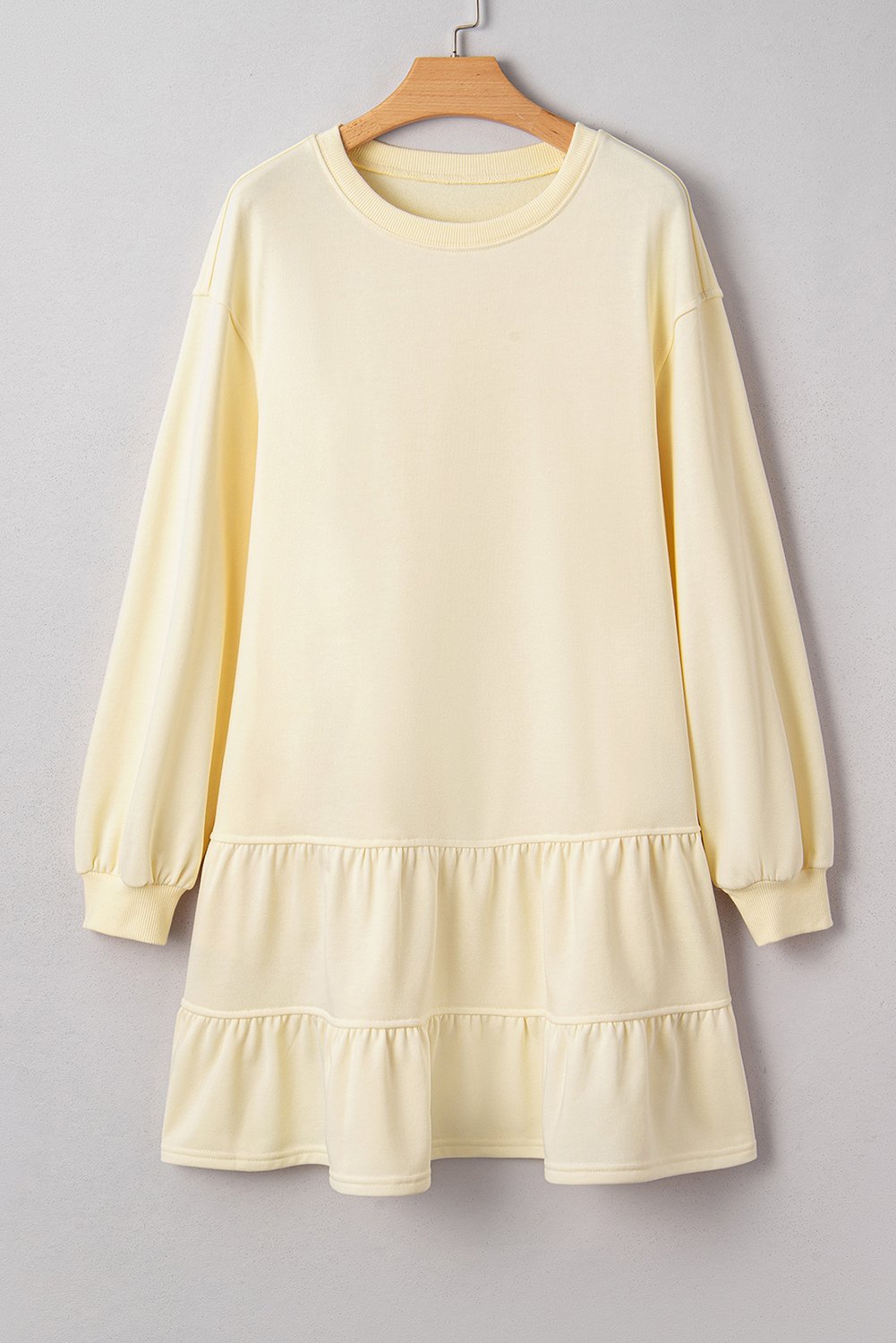 Butter Yellow Frilled Mini Dress