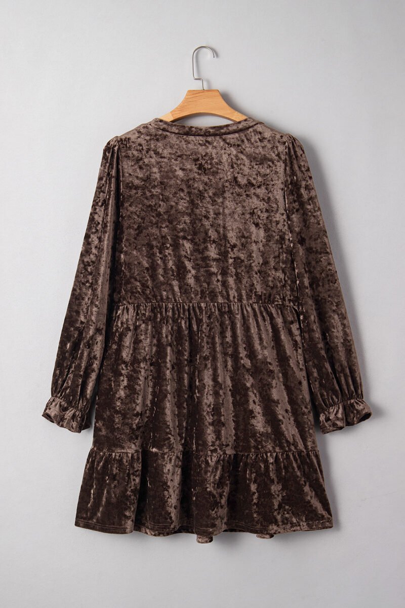 Chocolate Velvet Dress - Image 6