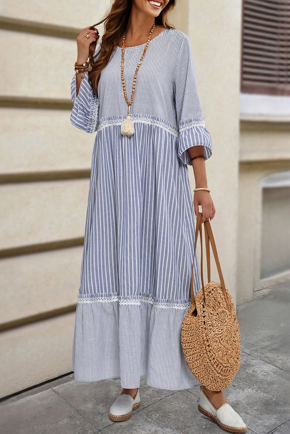 Costal Patchwork Maxi Dress