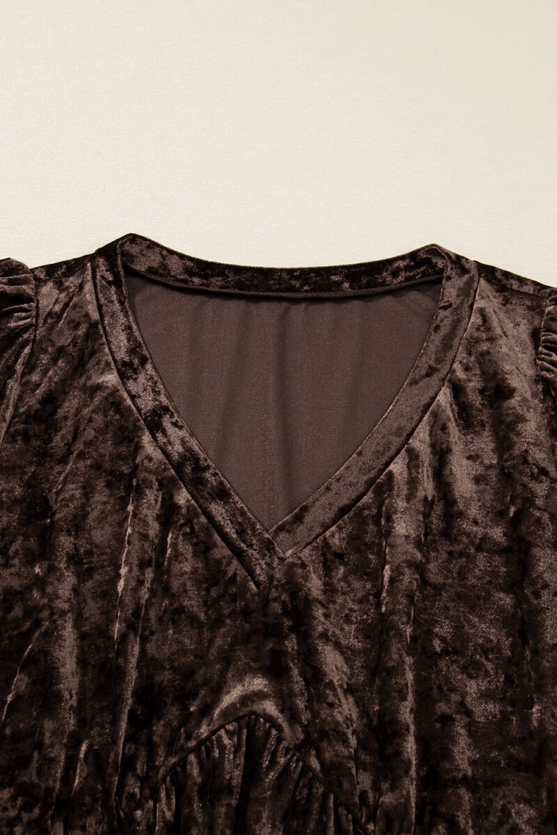 Chocolate Velvet Dress - Image 7
