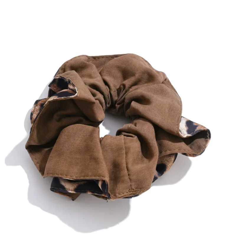 Dark Leopard Scrunchy - Image 4