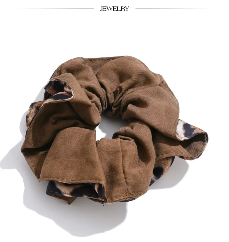 Dark Leopard Scrunchy - Image 6