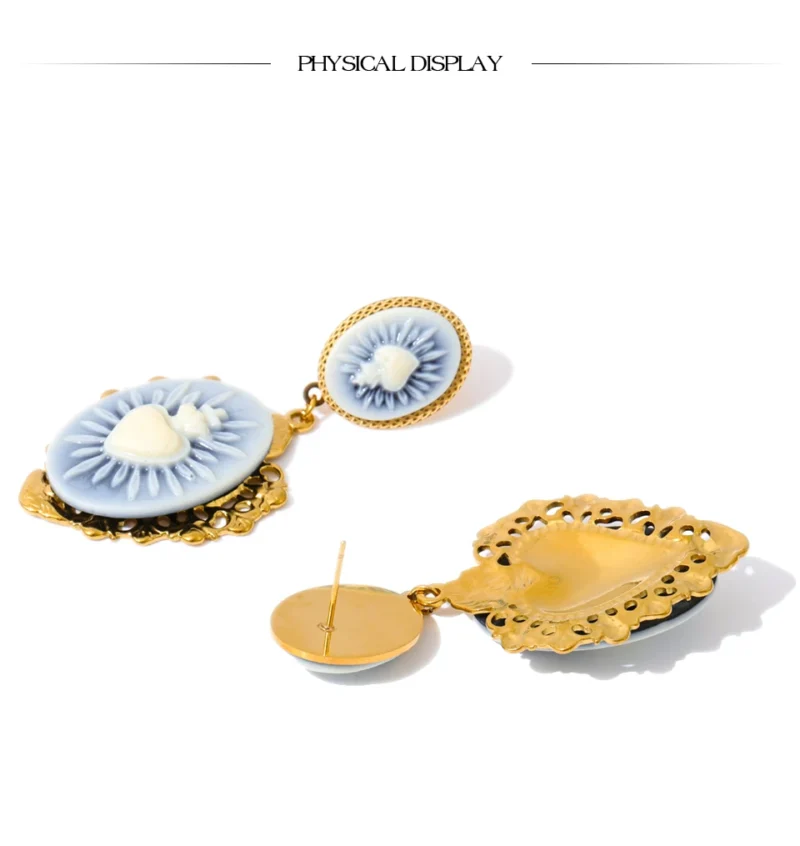 Sacred Heart Drop Earring - Image 7