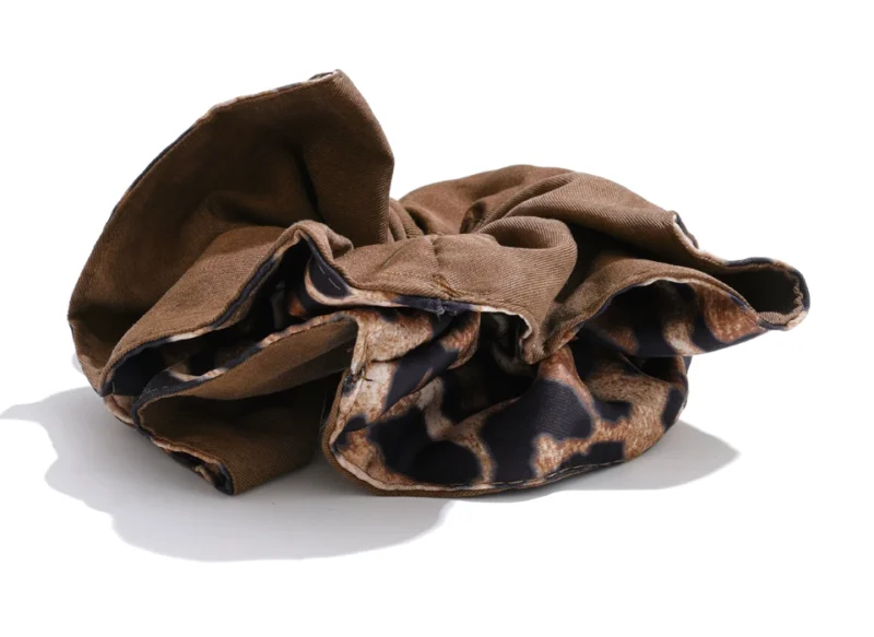 Dark Leopard Scrunchy
