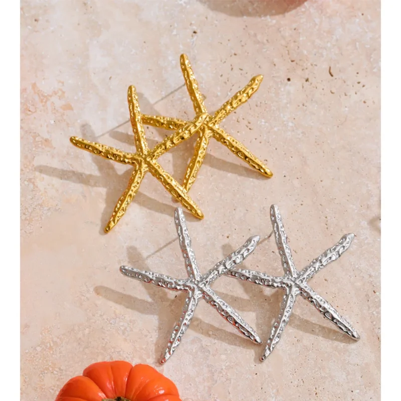 Gilded Sea Star Earrings - Image 2