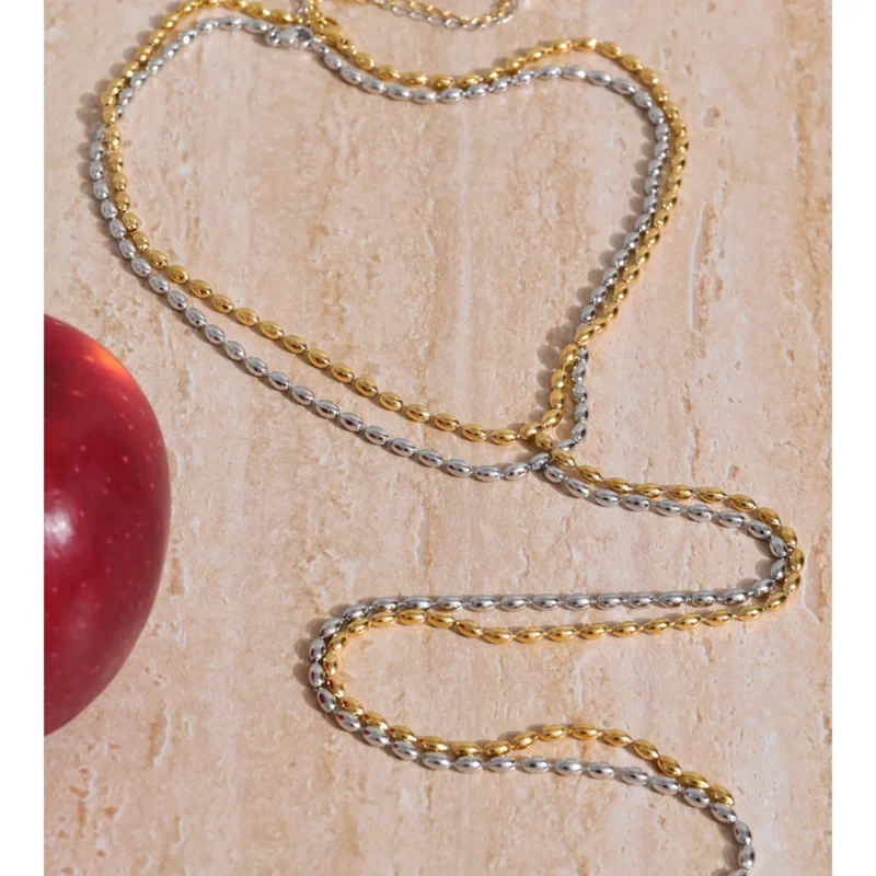 Sirens Golden Pearl Necklace - Image 4