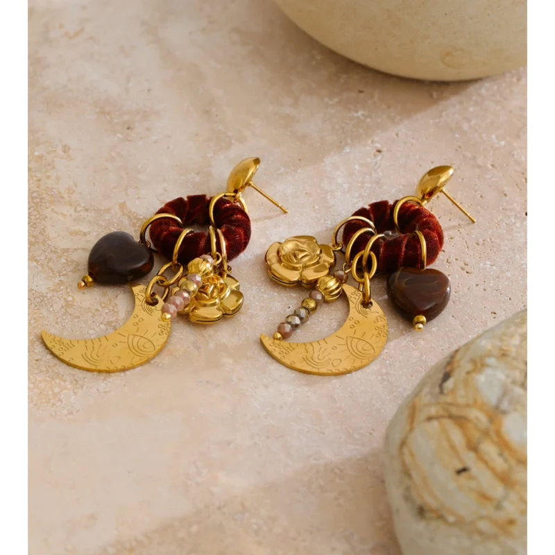 Moonlit Rose Earrings - Image 3