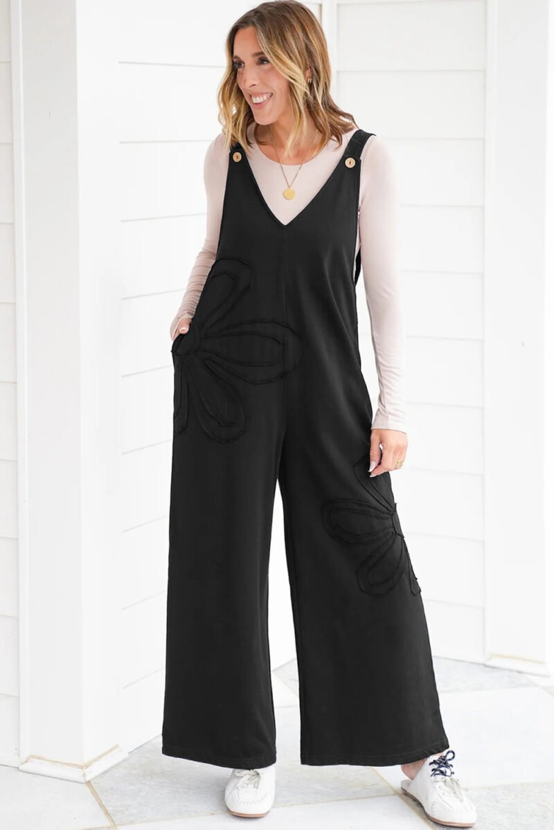 Big Flower Overall Jumpsuit - Image 3