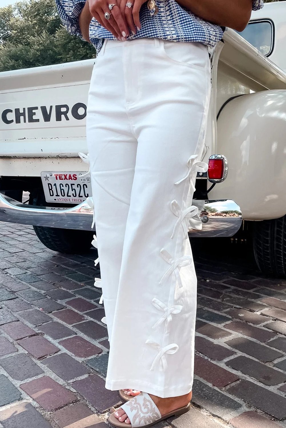 Bow Straight Leg Jeans