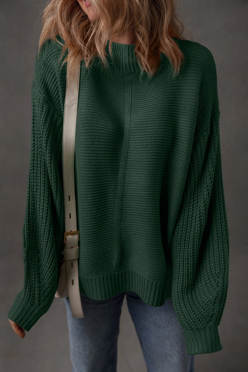 Mist Green Loose Sweater