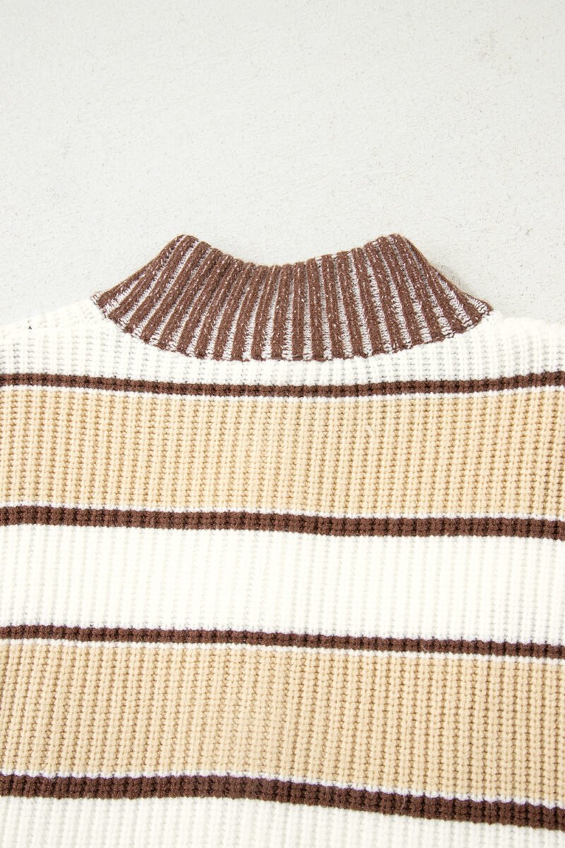 Half Zip Drop Shoulder Sweater - Image 8