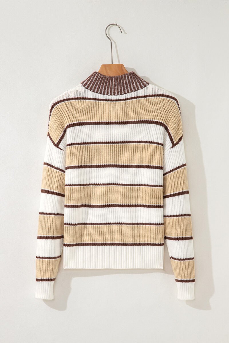 Half Zip Drop Shoulder Sweater - Image 6