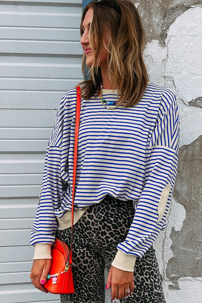 Sailor Blue Stripe Sweatshirt - Image 4