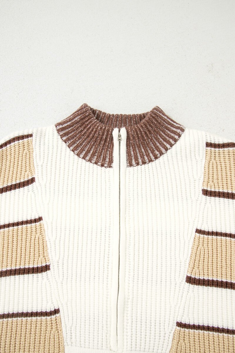 Half Zip Drop Shoulder Sweater - Image 7