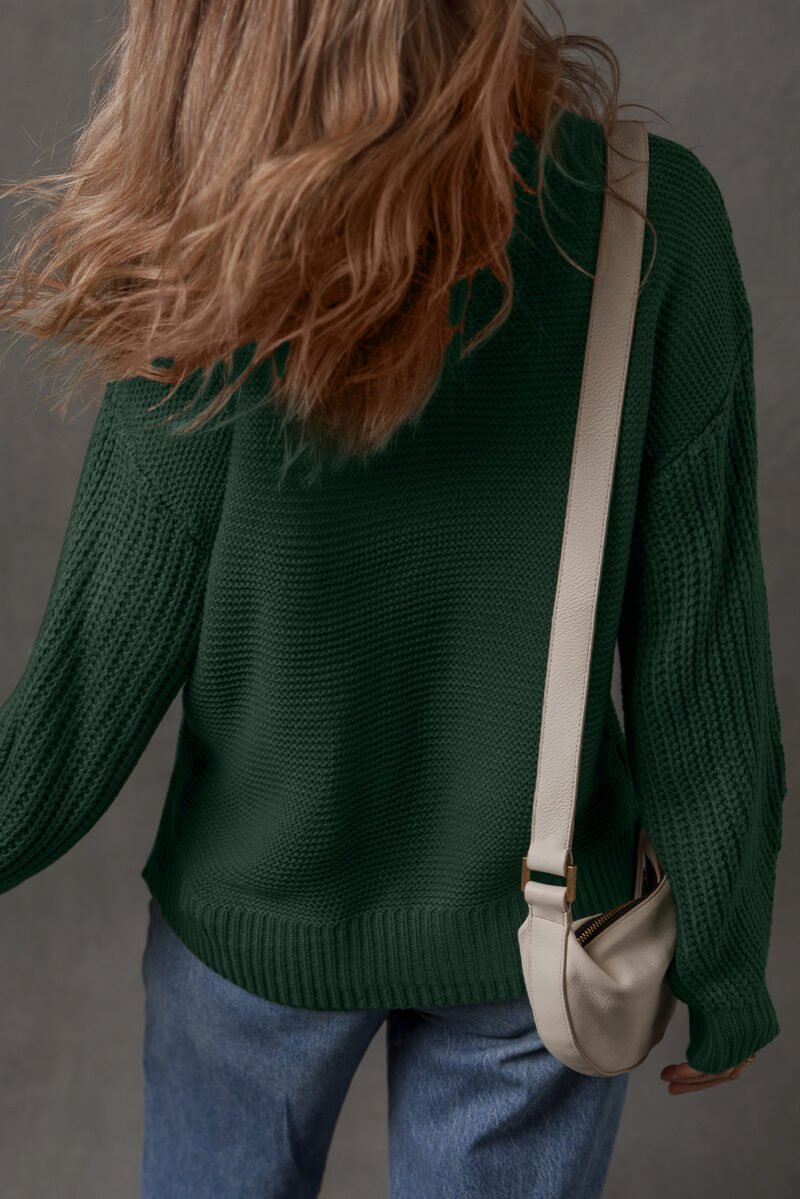 Mist Green Loose Sweater - Image 2