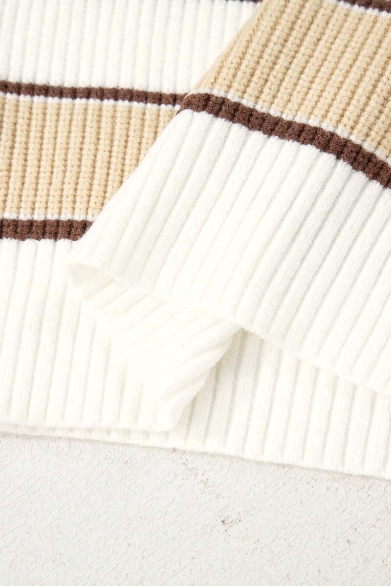 Half Zip Drop Shoulder Sweater - Image 12