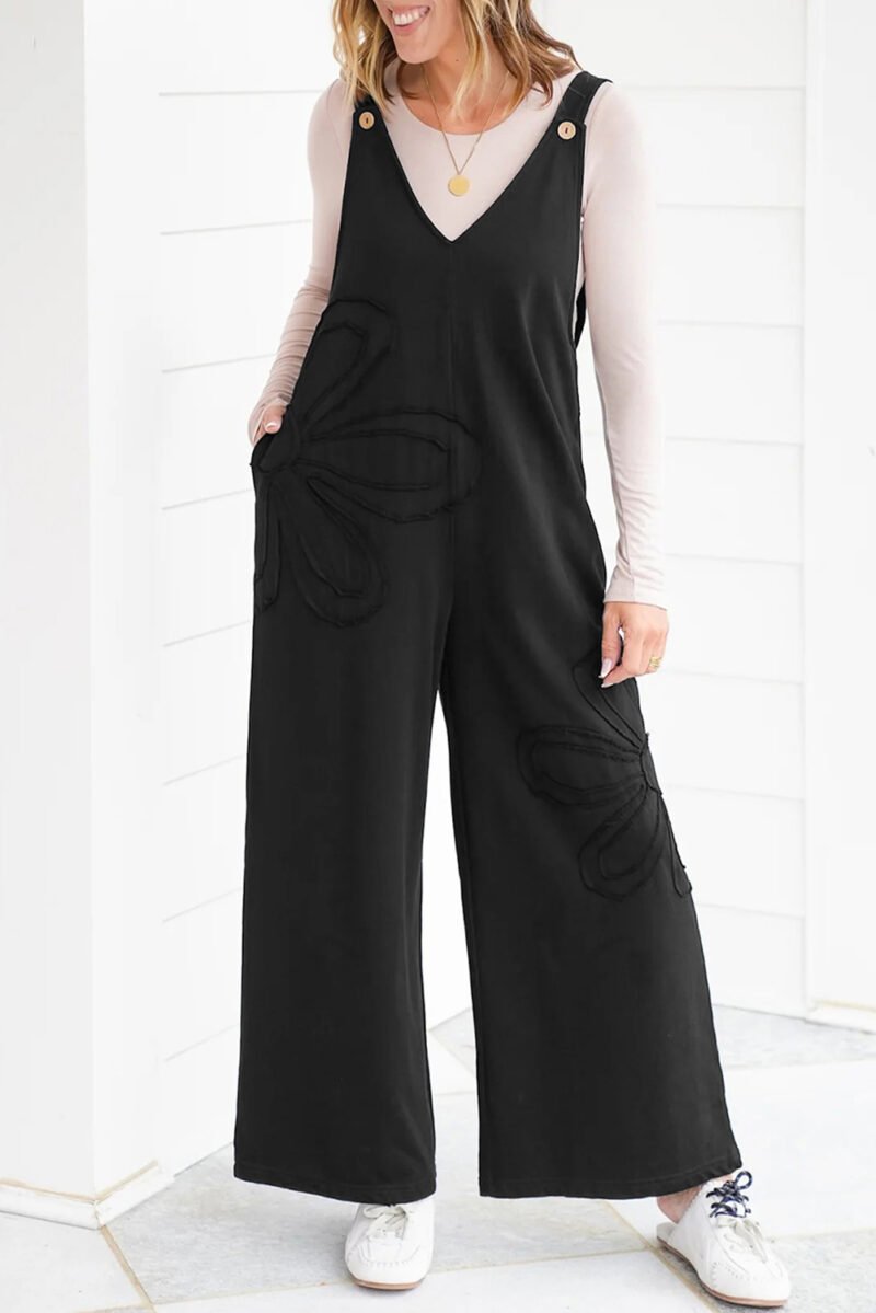 Big Flower Overall Jumpsuit