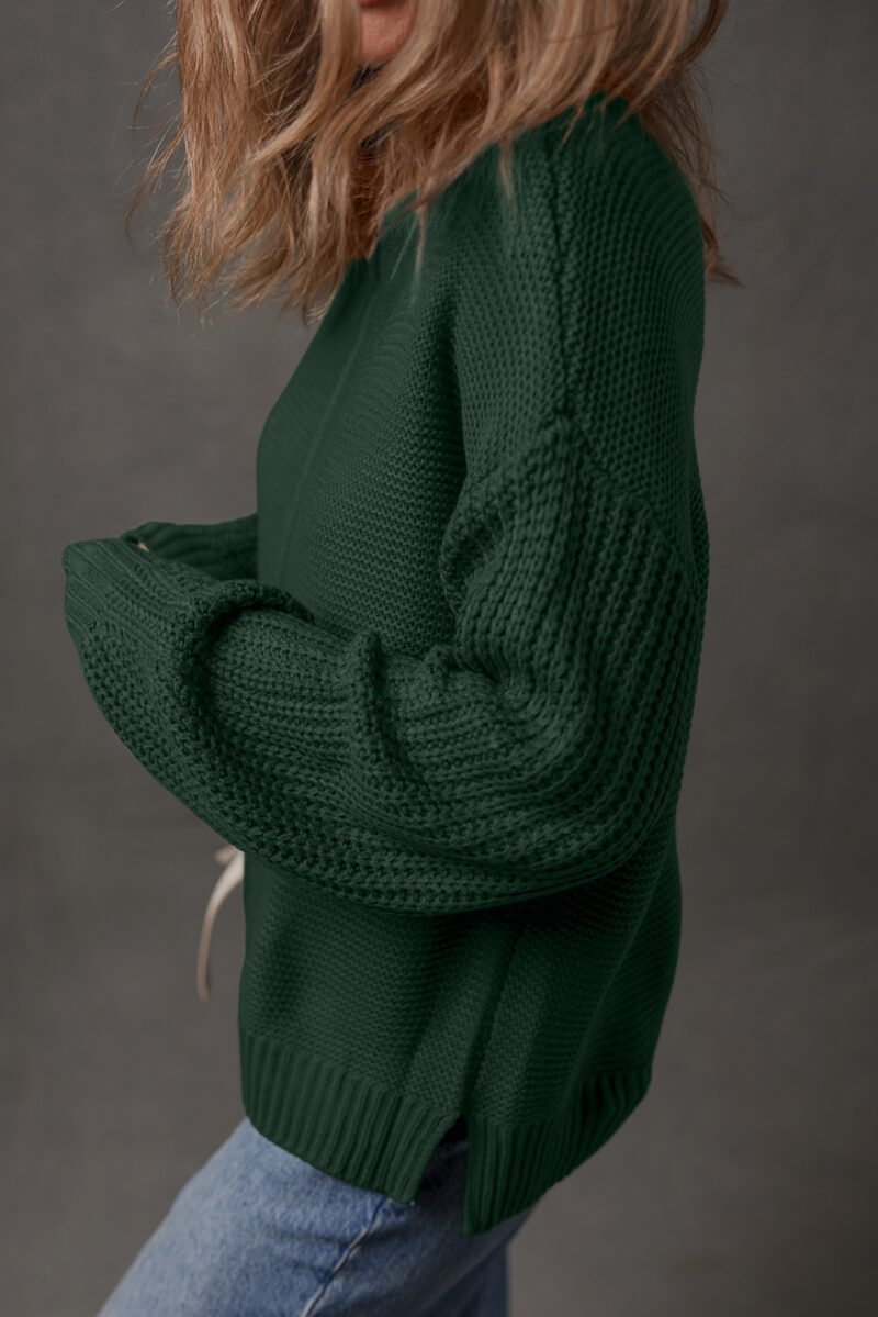 Mist Green Loose Sweater - Image 3