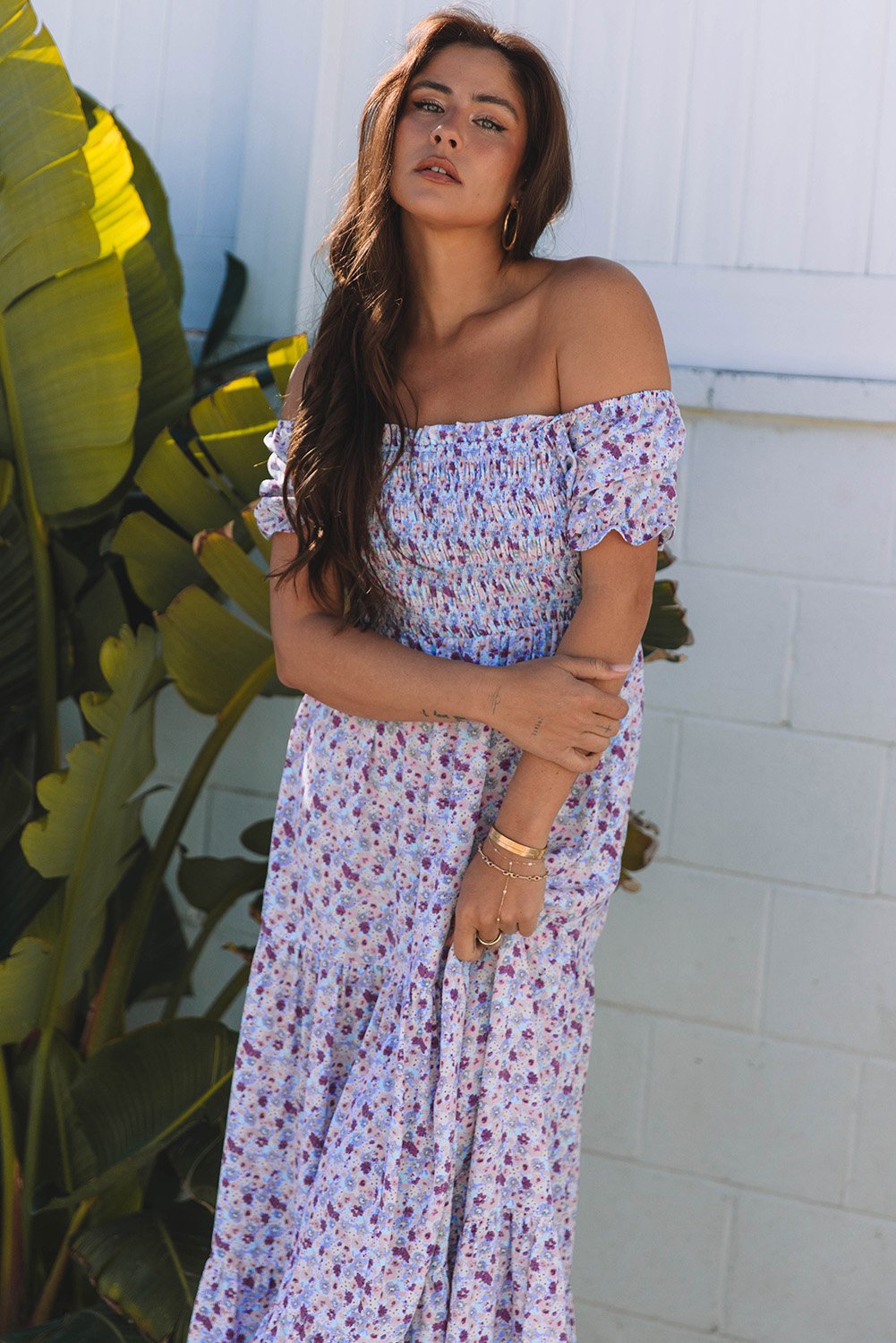 Purple Bubble Maxi Dress