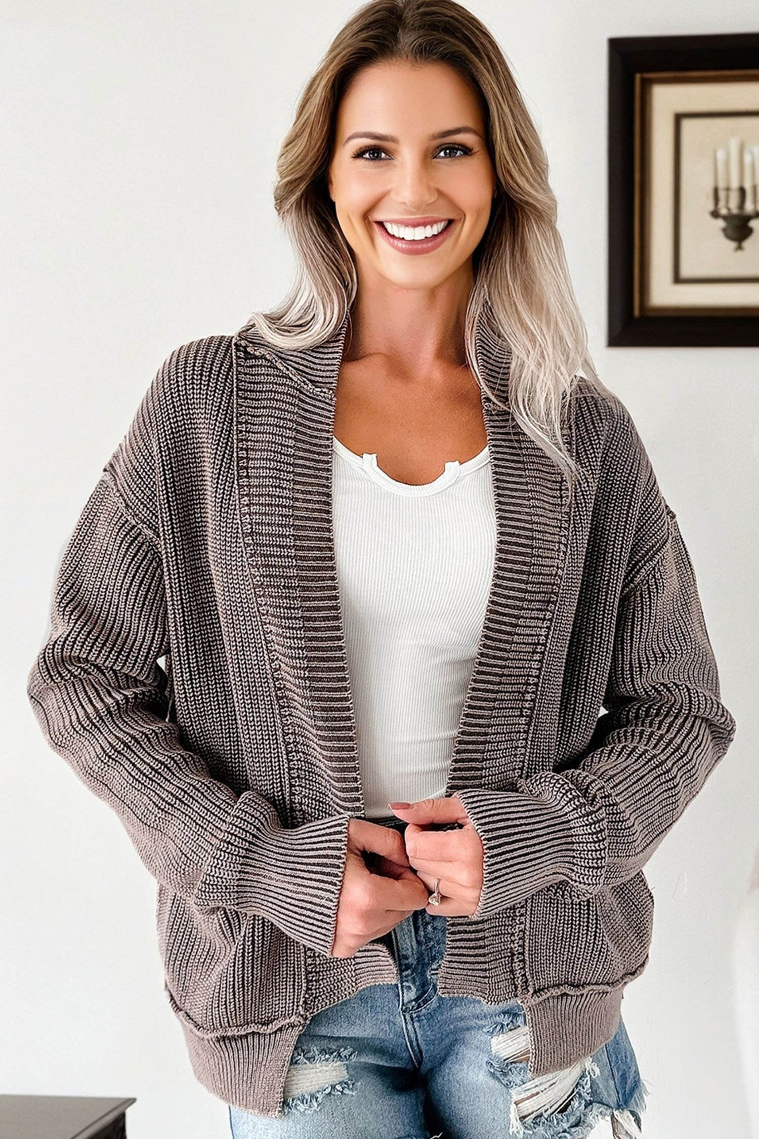 Evergreen Mineral Wash Cardigan - Image 26