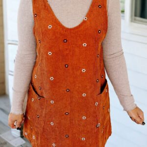 Daisy Chain Corduroy Overall Dress