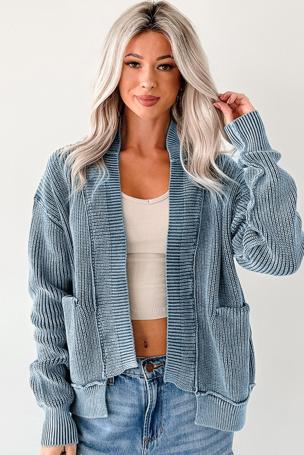 Evergreen Mineral Wash Cardigan - Image 5