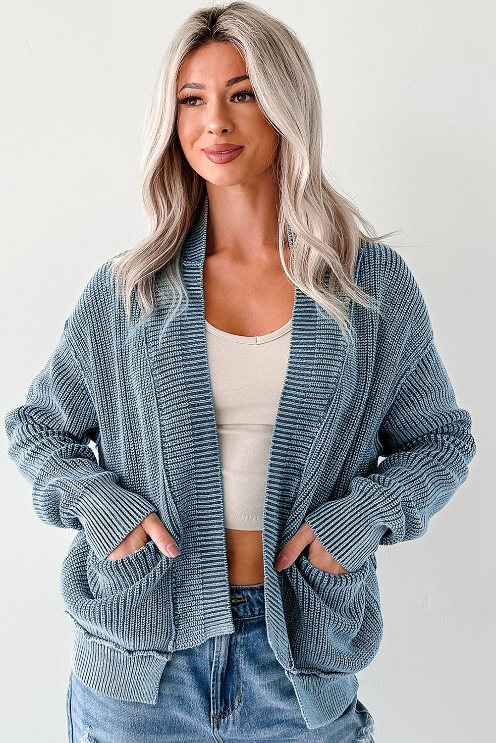 Evergreen Mineral Wash Cardigan - Image 8