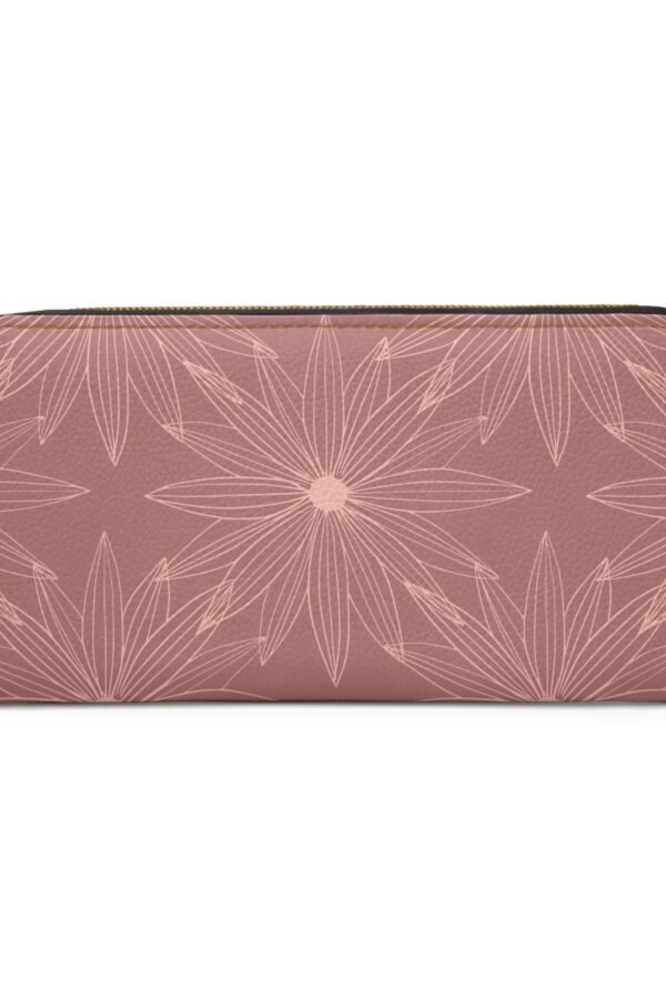 Lilac Daisy Zipper Wallet
