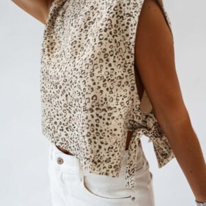 Petite Leopard Vest Top
