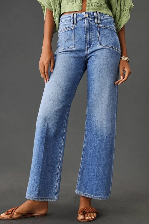 Straight Leg Cropped Jeans