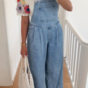 Juliet Wide Leg Denim Jumpsuit