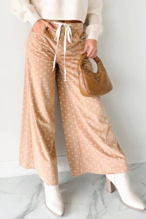 Polka Dot Wide Leg Pants