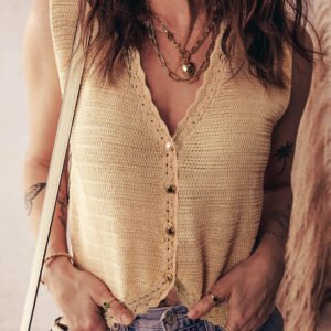 Hollow out Sweater Vest