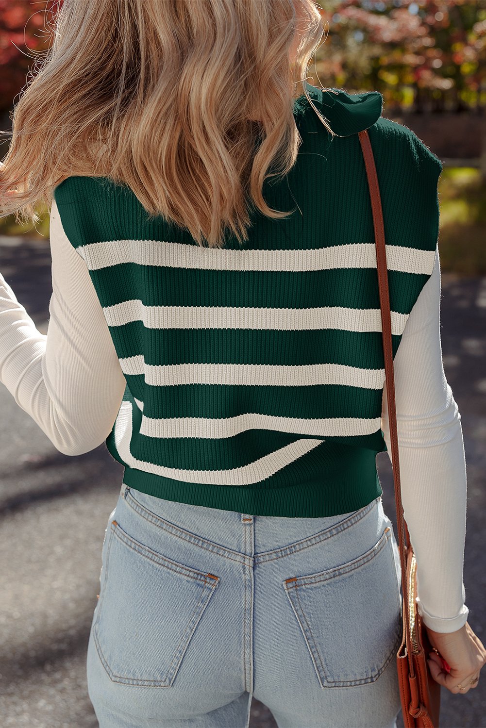 Half Zip Collared Sweater Vest - Image 5