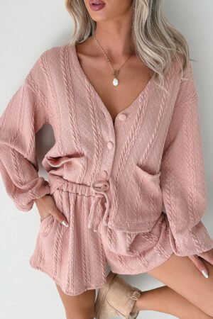 Spring Cardigan Shorts Set