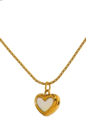 Chalk Heart Neckalce