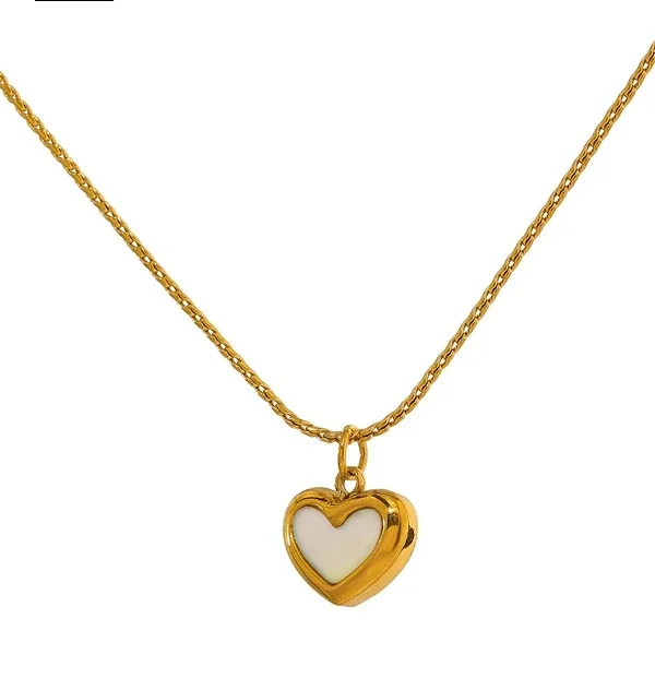 Chalk Heart Neckalce