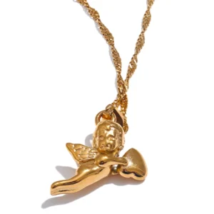 Gilded Cupid Necklace