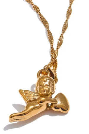 Gilded Cupid Necklace