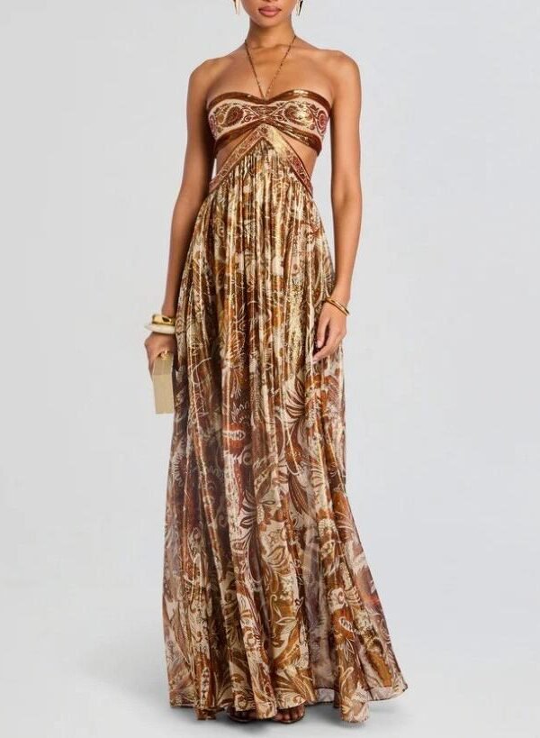 Moon Garden Halter Dress