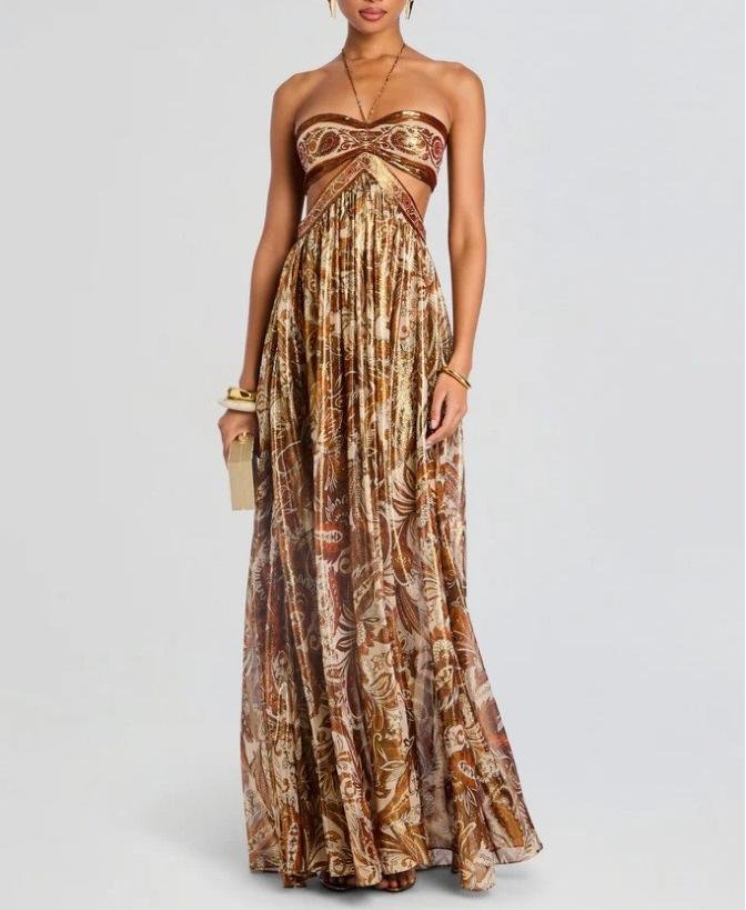 Moon Garden Halter Dress