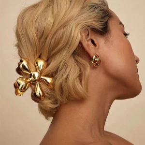 Golden Bloom Claw Clip